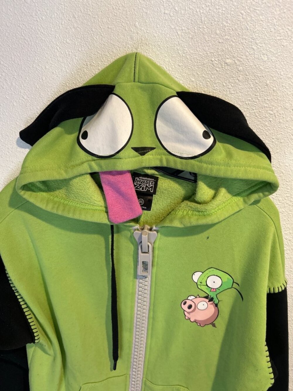 invader Zim GIR Zip Up Hoodie (SIZE XS) Cosplay Thumbholes